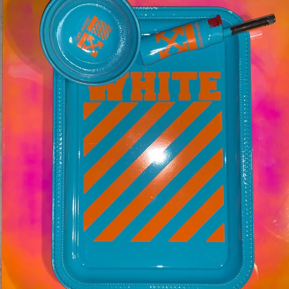 Designer inspired rolling tray set